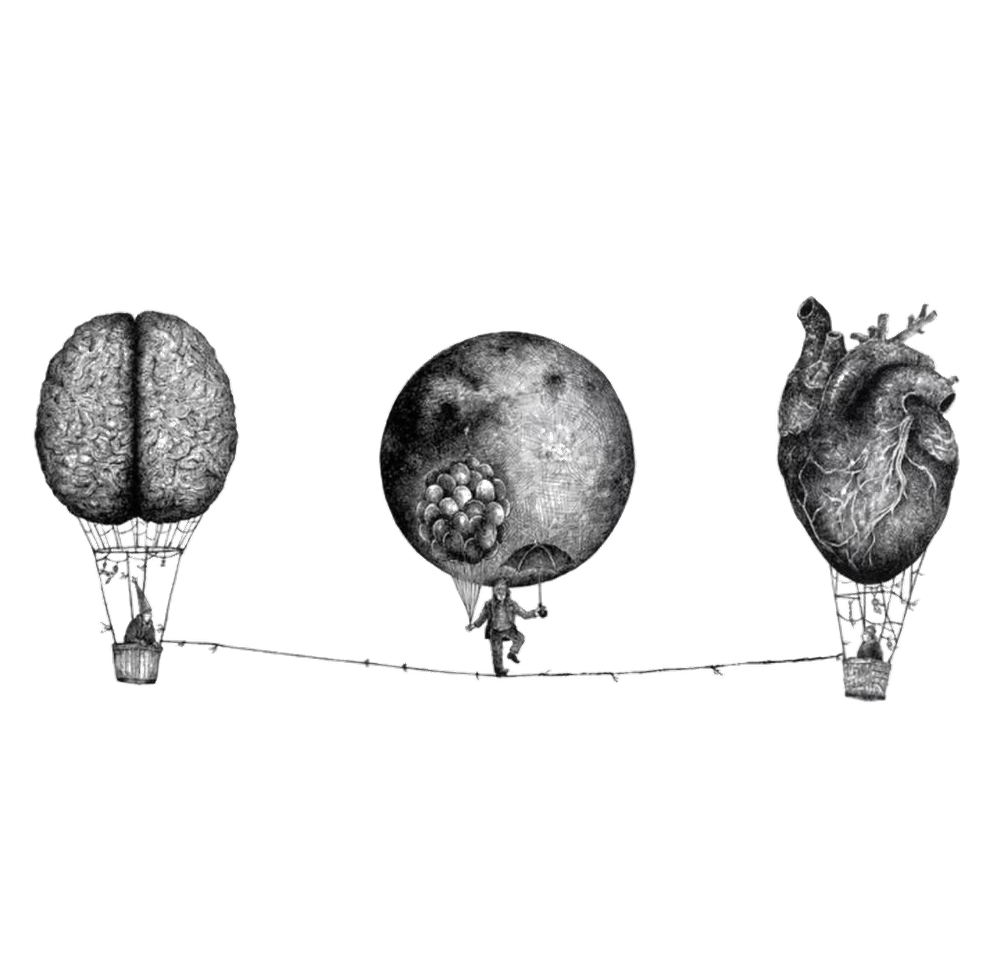 Ilustração da integração entre mente, corpo e emoção